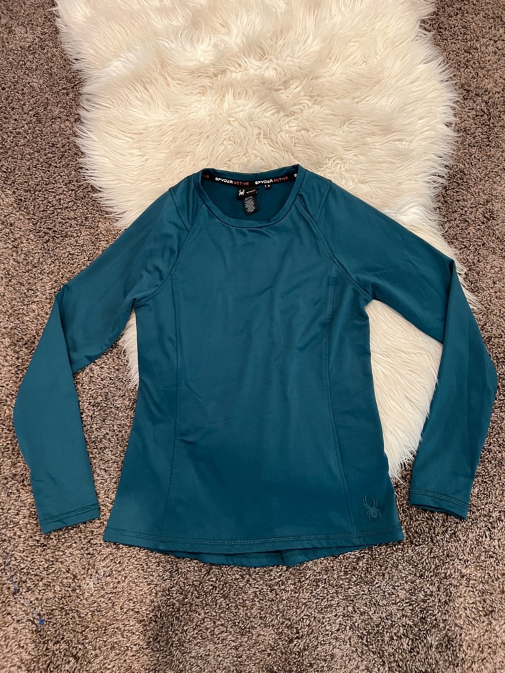 Spyder Women’s Teal-Blue Long Sleeve Performance Tee